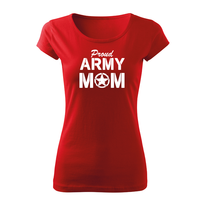 DRAGOWA army mom футболка жіноча, червона 150g/m2