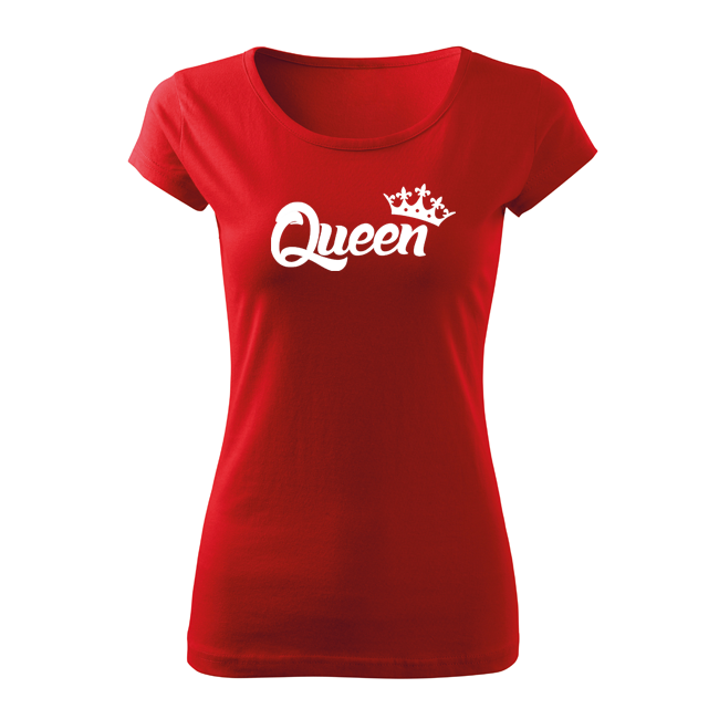 DRAGOWA queen коротка футболка жіноча, червона 150g/m2
