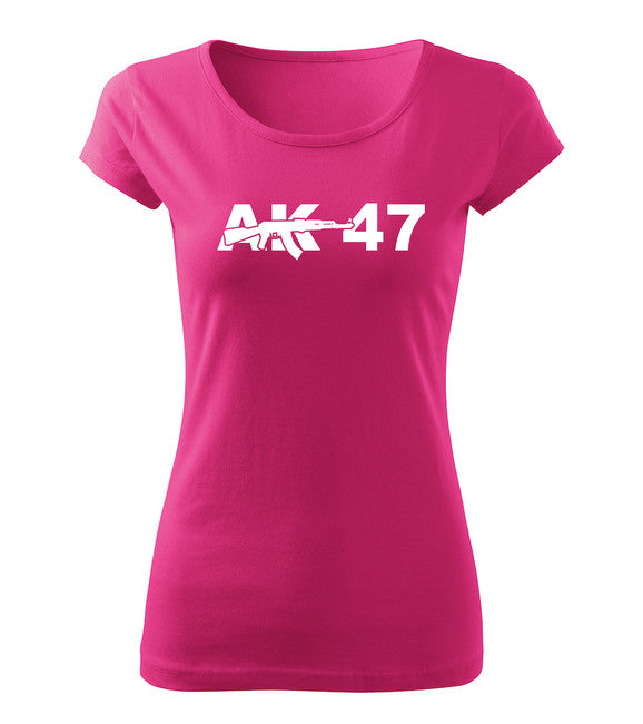 DRAGOWA AK-47 футболка жіноча, рожева 150g/m2