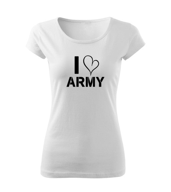 DRAGOWA I love army футболка жіноча, жовта 150g/m2