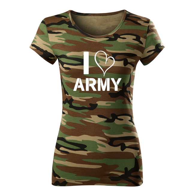 DRAGOWA I love army футболка жіноча, маскувальна 150g/m2