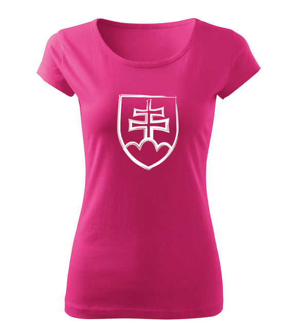 DRAGOWA футболка жіноча словацький знак, рожева 150g/m2
