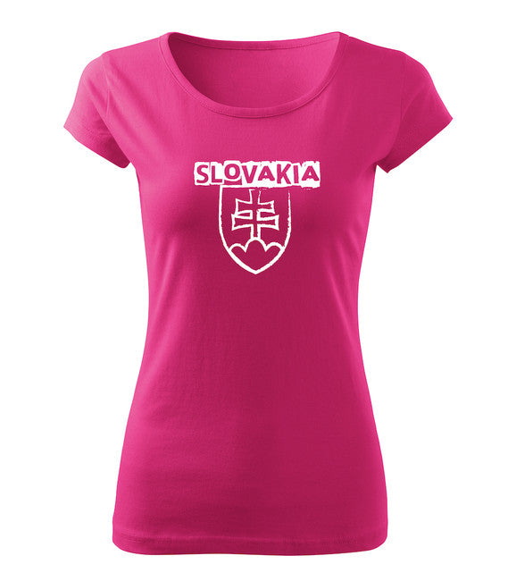 DRAGOWA словацький знак футболка жіноча з написом, рожева 150g/m2