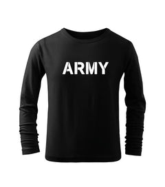DRAGOWA дитяча футболка з довгим рукавом army, чорна
