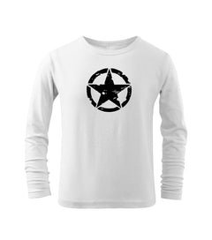 DRAGOWA дитяча футболка з довгим рукавом star, біла
