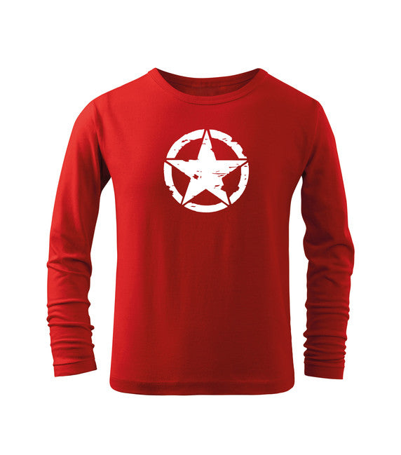 DRAGOWA Star довге футболка дитяча, червона