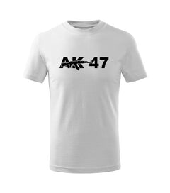 DRAGOWA дитяча футболка з коротким рукавом AK-47, біла