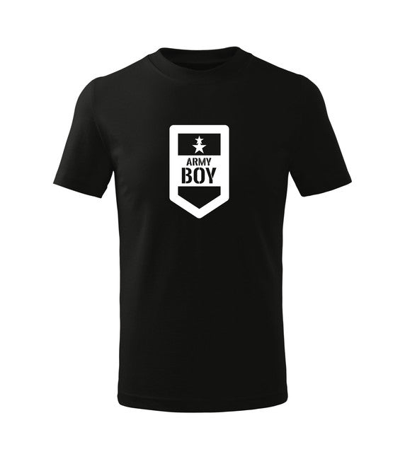 DRAGOWA Army boy коротка футболка дитяча, чорна