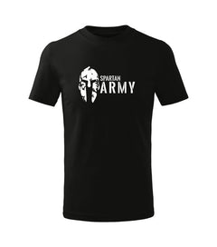DRAGOWA дитяча футболка з коротким рукавом Spartan army, чорна