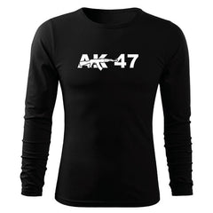 DRAGOWA Fit-T футболка з довгим рукавом AK-47 160 g/m², чорна