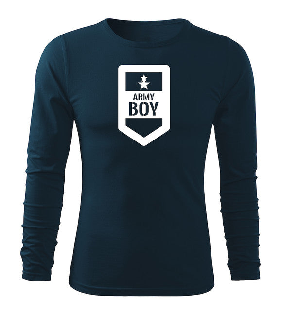 DRAGOWA Fit-T футболка з довгим рукавом army boy, темно-синя 160g/m2