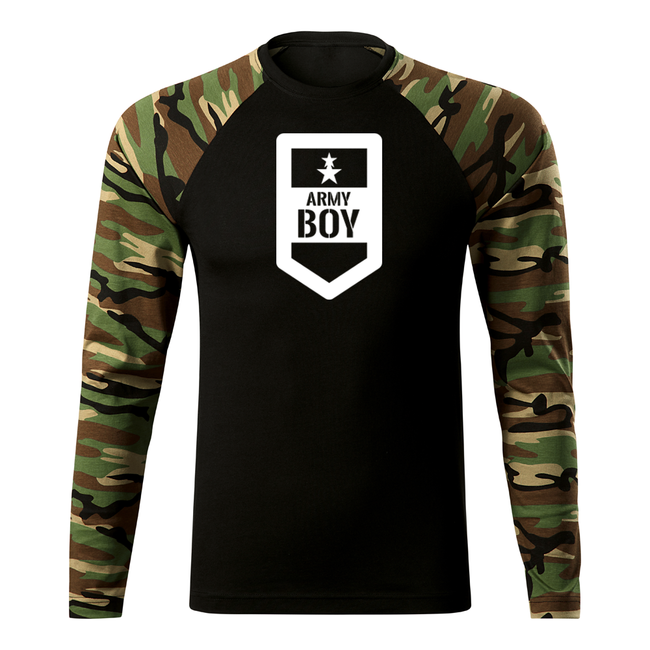 DRAGOWA Fit-T футболка з довгим рукавом army boy, woodland 160gm2