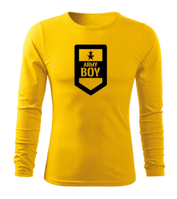 DRAGOWA Fit-T футболка з довгим рукавом army boy, жовта 160g/m2