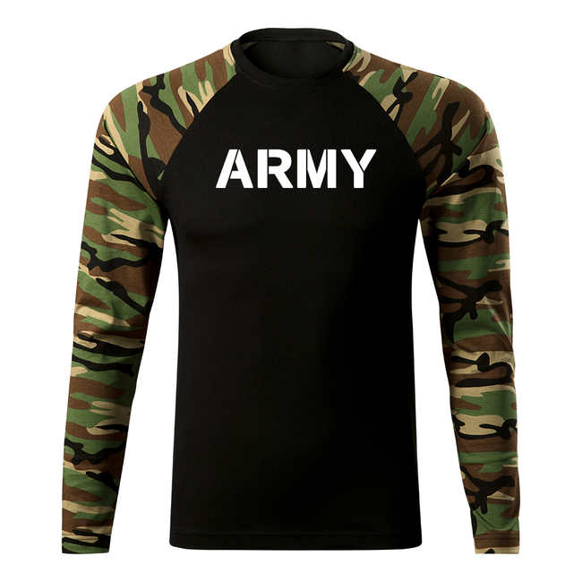 DRAGOWA Fit-T футболка з довгим рукавом, woodland 160gm2