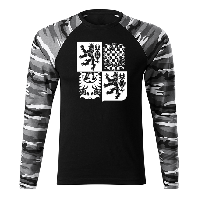 DRAGOWA Fit-T футболка з довгим рукавом чеський великий знак, 160g/m2