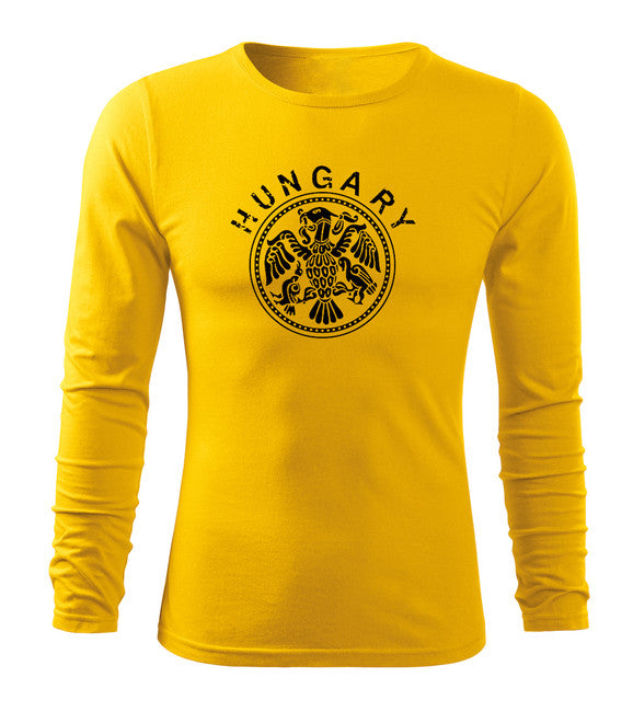 DRAGOWA Fit-T футболка з довгим рукавом hungary, жовта 160g/m2