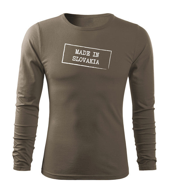 DRAGOWA Fit-T футболка з довгим рукавом made in slovakia, оливкова 160g/m2