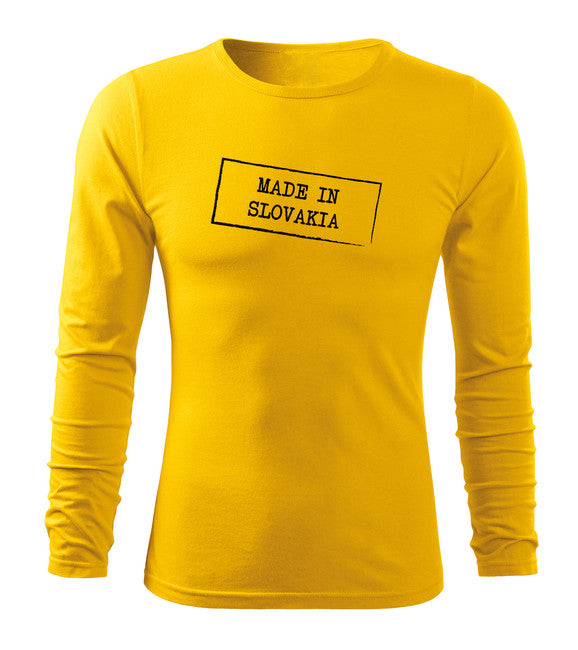 DRAGOWA Fit-T футболка з довгим рукавом made in slovakia, жовта 160g/m2