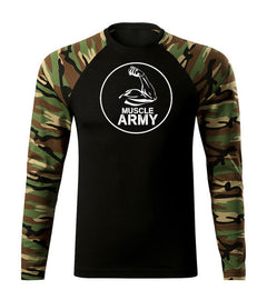 DRAGOWA Fit-T футболка з довгим рукавом muscle army biceps 160 g/m², woodland