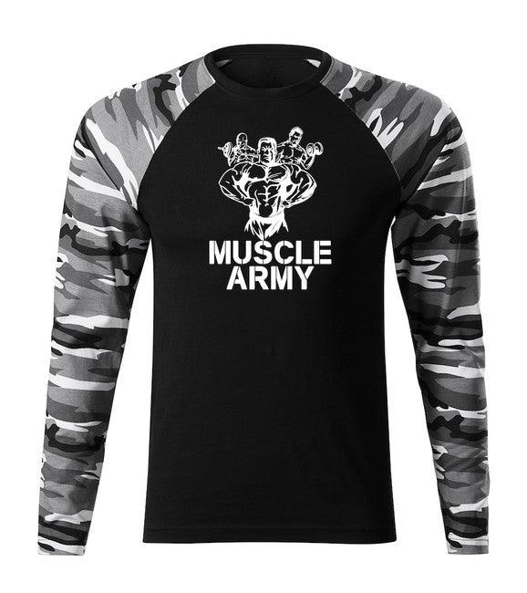 DRAGOWA Fit-T футболка з довгим рукавом muscle army team, 160g/m2