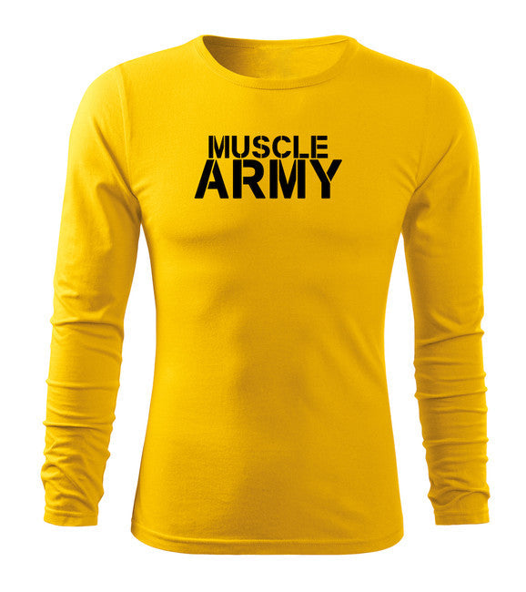 DRAGOWA Fit-T футболка з довгим рукавом muscle, жовта 160g/m2