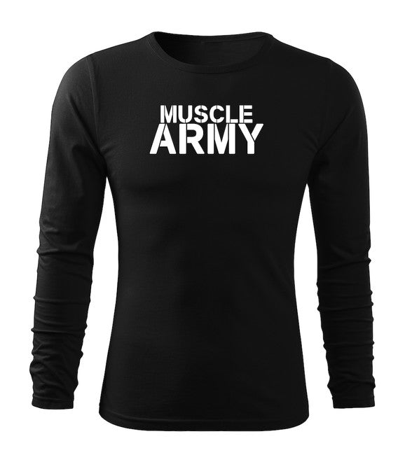 DRAGOWA Fit-T футболка з довгим рукавом muscle, чорна 160g/m2