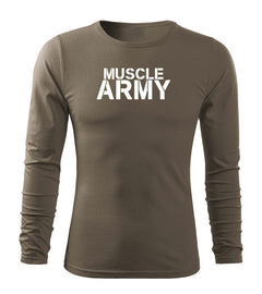 DRAGOWA Fit-T футболка з довгим рукавом muscle army 160 g/m², оливкова