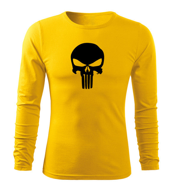 DRAGOWA Fit-T футболка з довгим рукавом punisher, жовта 160g/m2