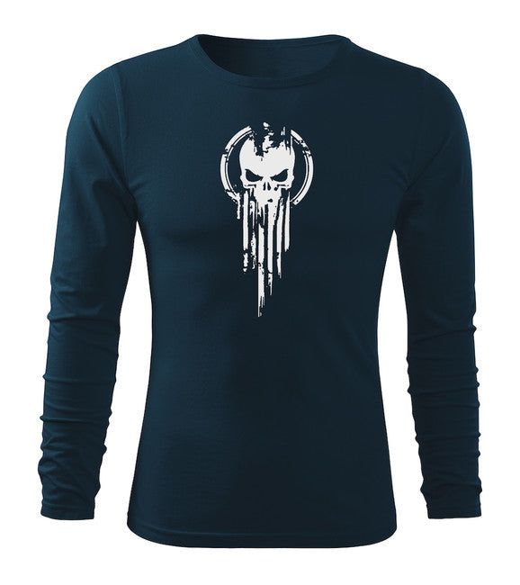 DRAGOWA Fit-T футболка з довгим рукавом, темно-синя 160g/m2