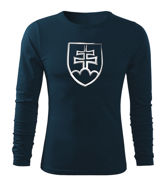 DRAGOWA Fit-T футболка з довгим рукавом, темно-синя 160g/m2