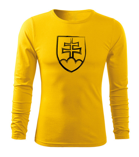 DRAGOWA Fit-T футболка з довгим рукавом, жовта 160g/m2
