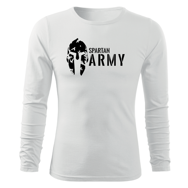 DRAGOWA Fit-T футболка з довгим рукавом 160g/m2 spartan army, біла