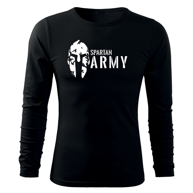 DRAGOWA Fit-T футболка з довгим рукавом 160g/m2 spartan army, чорна