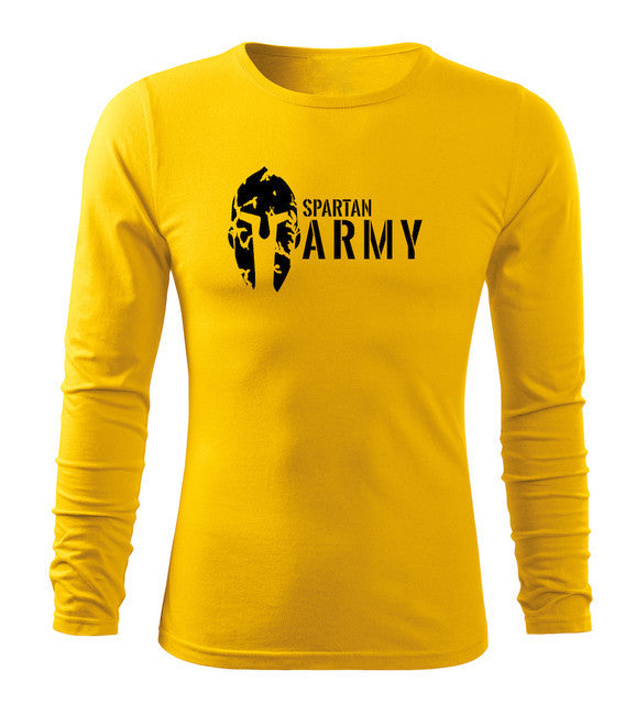 DRAGOWA Fit-T spartan army футболка з довгим рукавом, жовта 160g/m2