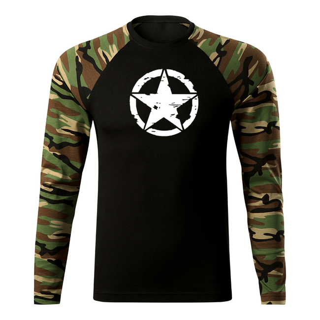 DRAGOWA Fit-T футболка з довгим рукавом, woodland 160gm2