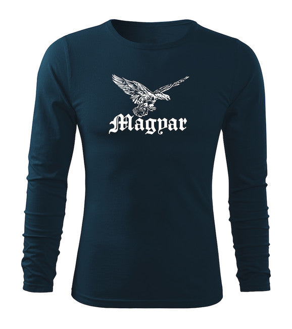 DRAGOWA Fit-T футболка з довгим рукавом turul, темно-синя 160g/m2
