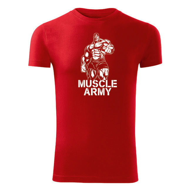 DRAGOWA футболка muscle fitness army man, чорна 180 г/м²