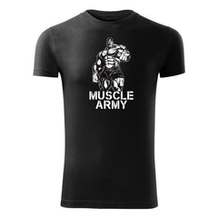 DRAGOWA фітнес-футболка muscle army man 180 g/m², чорна