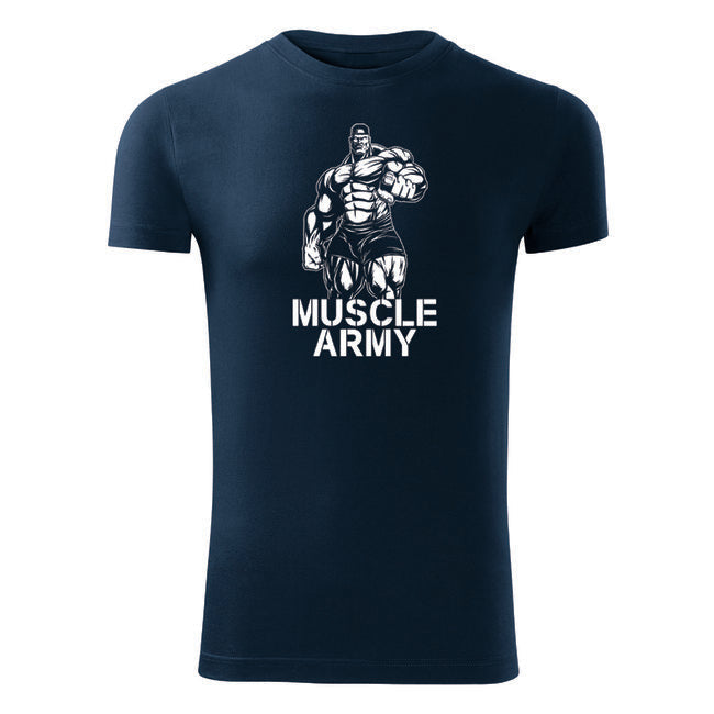 DRAGOWA футболка muscle fitness army man, чорна 180 г/м²
