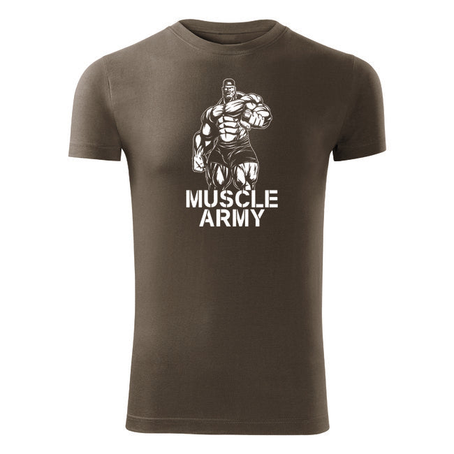 DRAGOWA футболка muscle fitness army man, чорна 180 г/м²