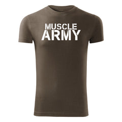 DRAGOWA фітнес-футболка muscle army 180 g/m², оливкова
