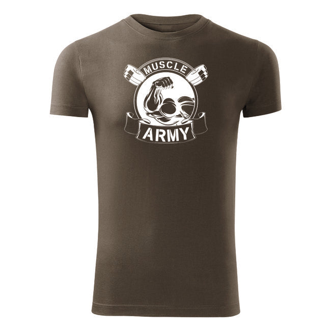 DRAGOWA muscle army fitness футболка original, сіра 180g/m2