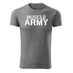 DRAGOWA фітнес-футболка muscle army 180 g/m², сіра