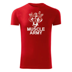 DRAGOWA фітнес-футболка muscle army team 180 g/m², червона