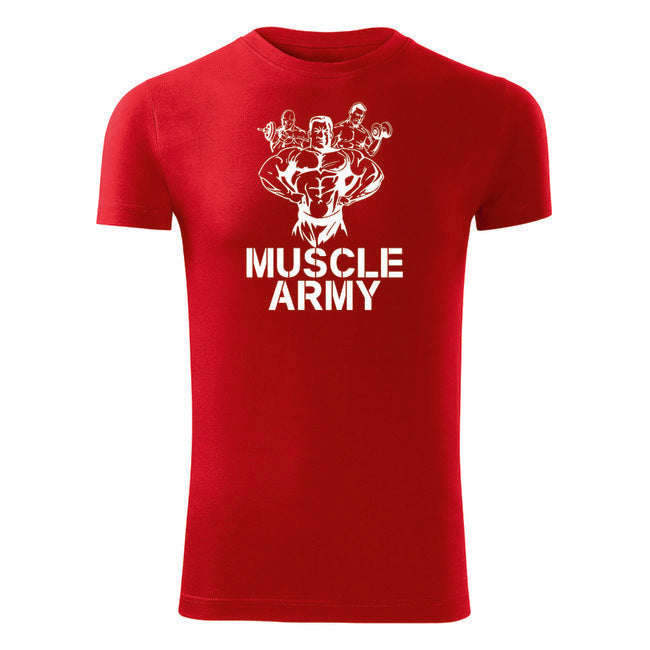 DRAGOWA muscle fitness футболка army team, сіра 180g/m2