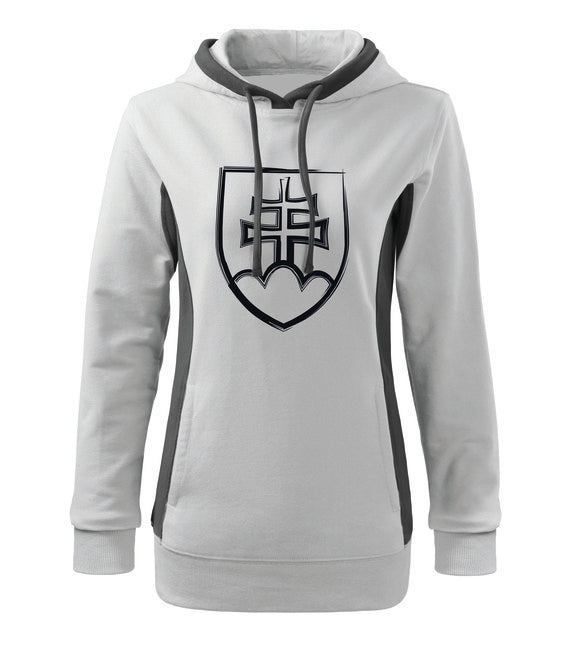 DRAGOWA словацький знак світшот жіночий 280g/m2, білий