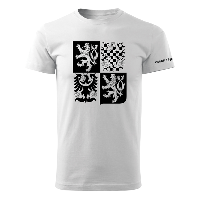 DRAGOWA коротка футболка чеський великий знак 160g/m2, біла