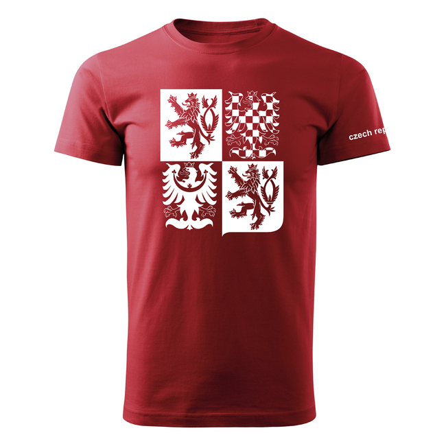 DRAGOWA футболка короткі чеський великий знак 160g/m2, червона