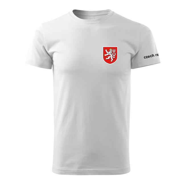 DRAGOWA коротка футболка з малим кольоровим чеським гербом, оливкова 160g/m2