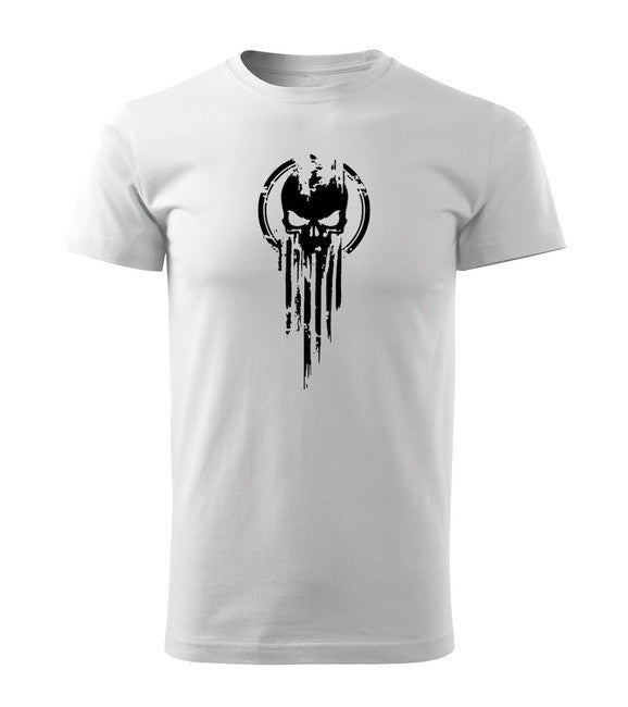 DRAGOWA skull коротка футболка, сіра 160g/m2